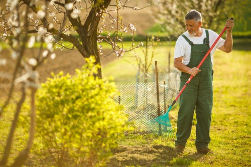 Commercial landscape maintenance in Hainault